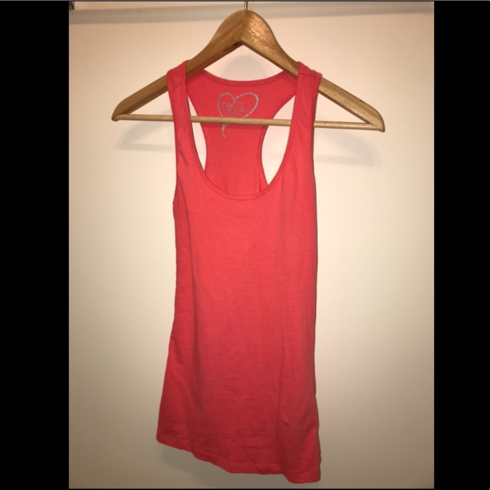 Rue 21 Sheer Salmon Racerback Tank